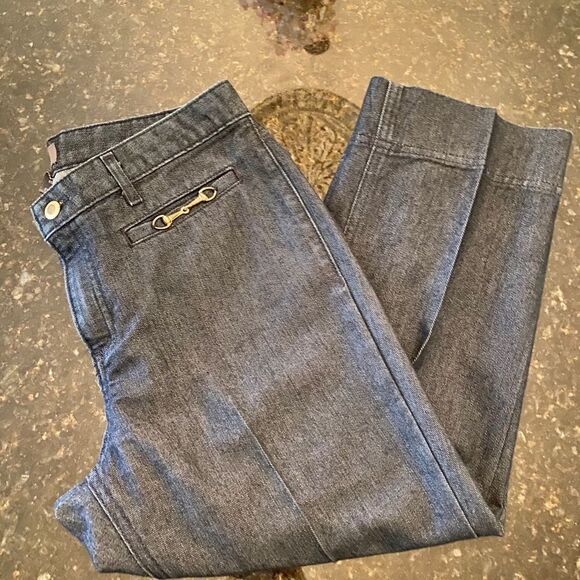 George Designs by Mark Eisen Denim Capri Sz 10 - Picture 10 of 11